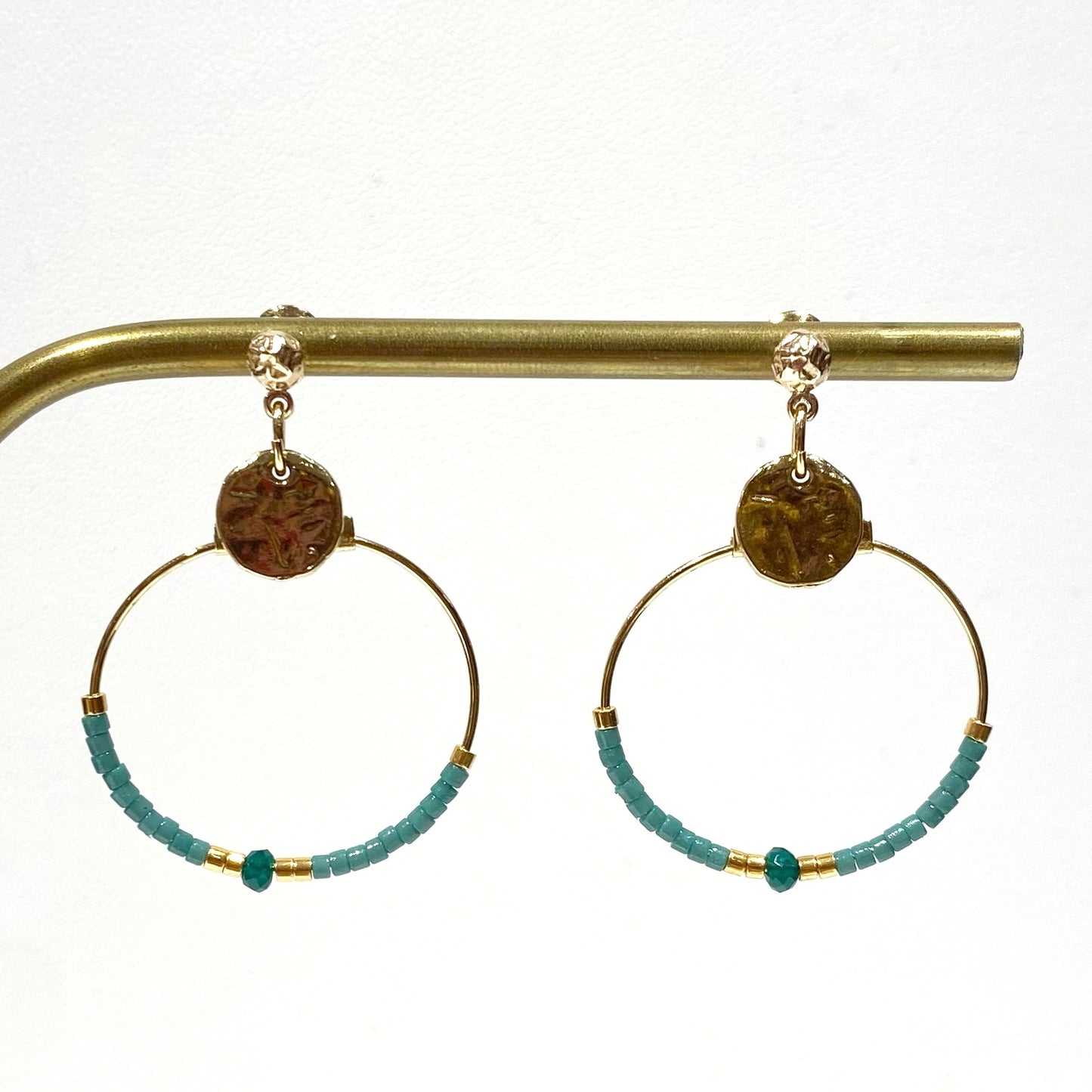 Boucles d'Oreilles Lila Turquoise - By Garance