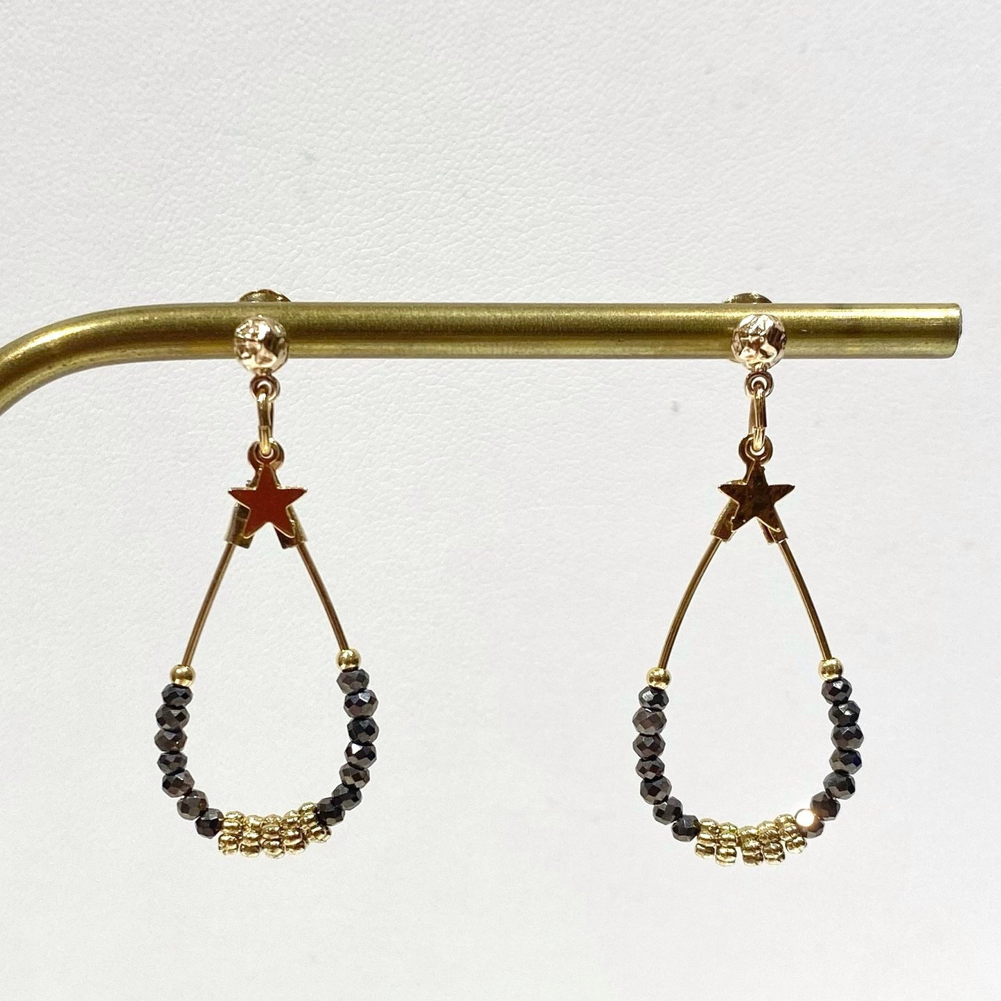 Boucles d'Oreilles Luna Marron - By Garance