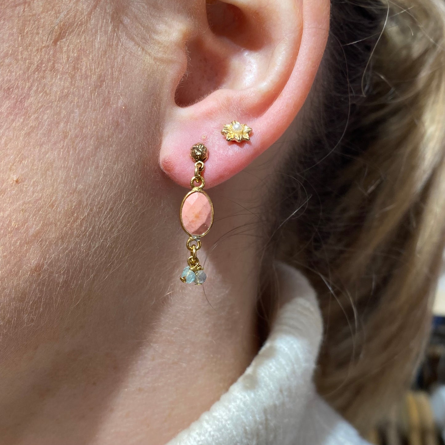 Boucles d'Oreilles Indira Rose - By Garance