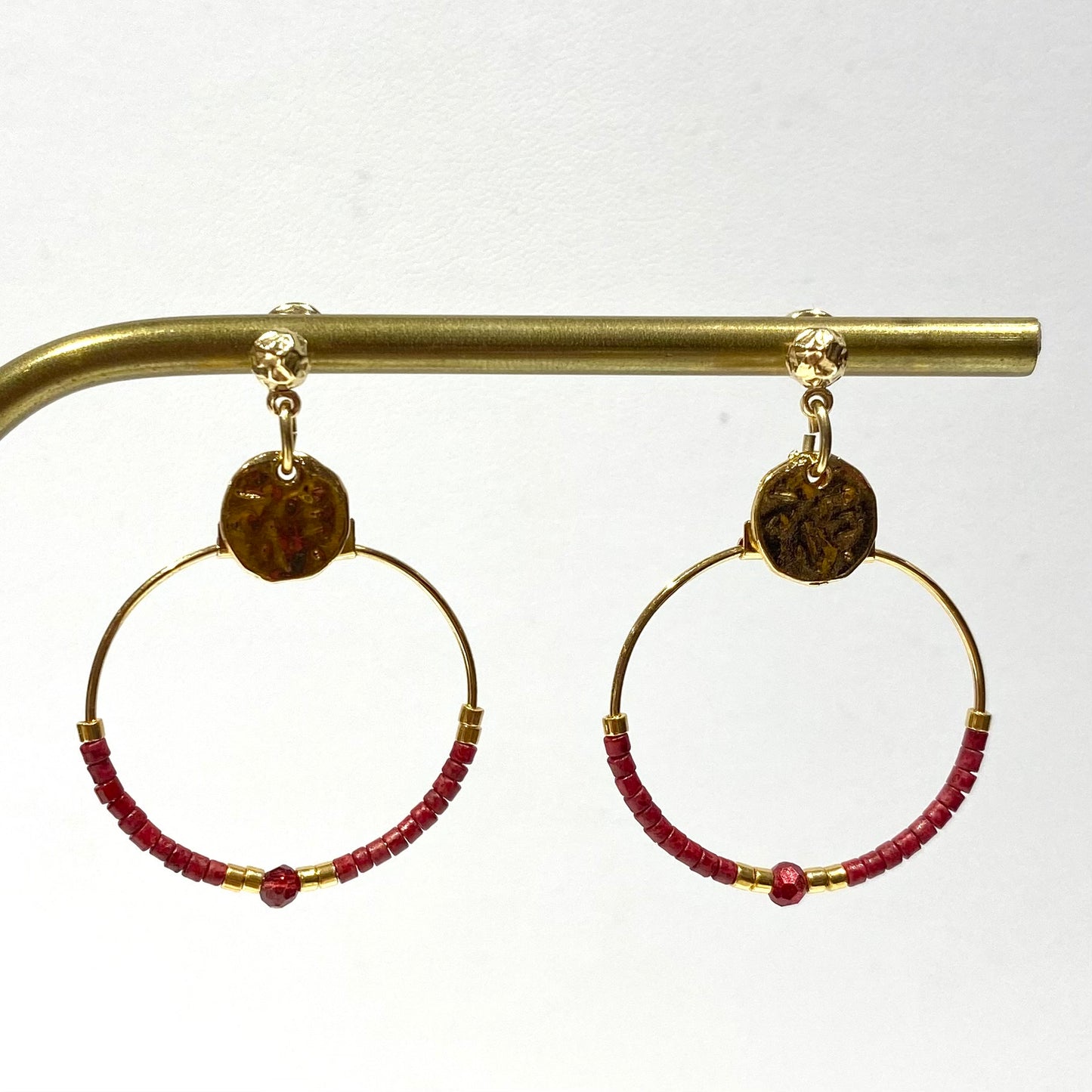 Boucles d'Oreilles Lila Bordeaux - By Garance