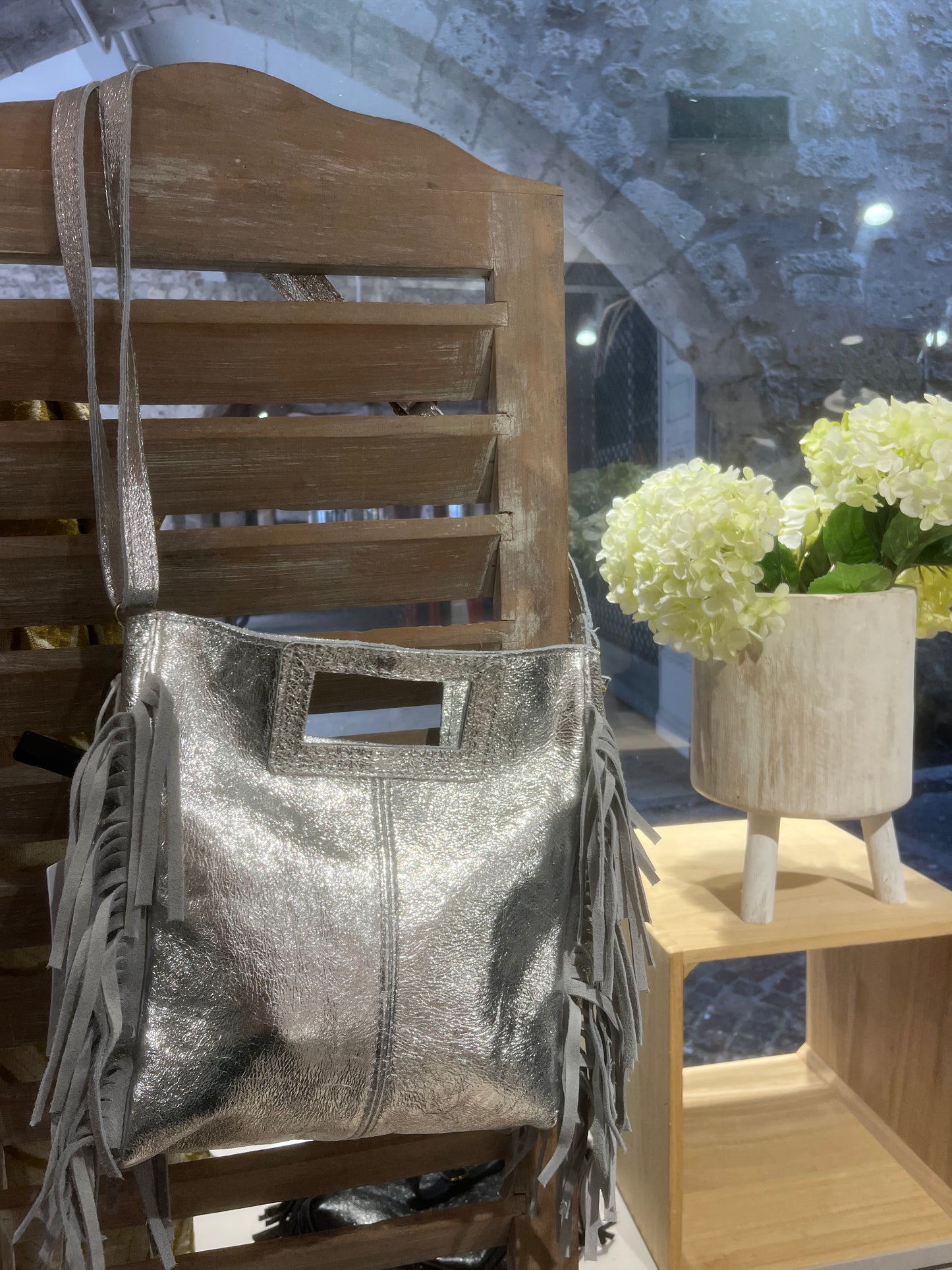 Sac MARION irisé argenté