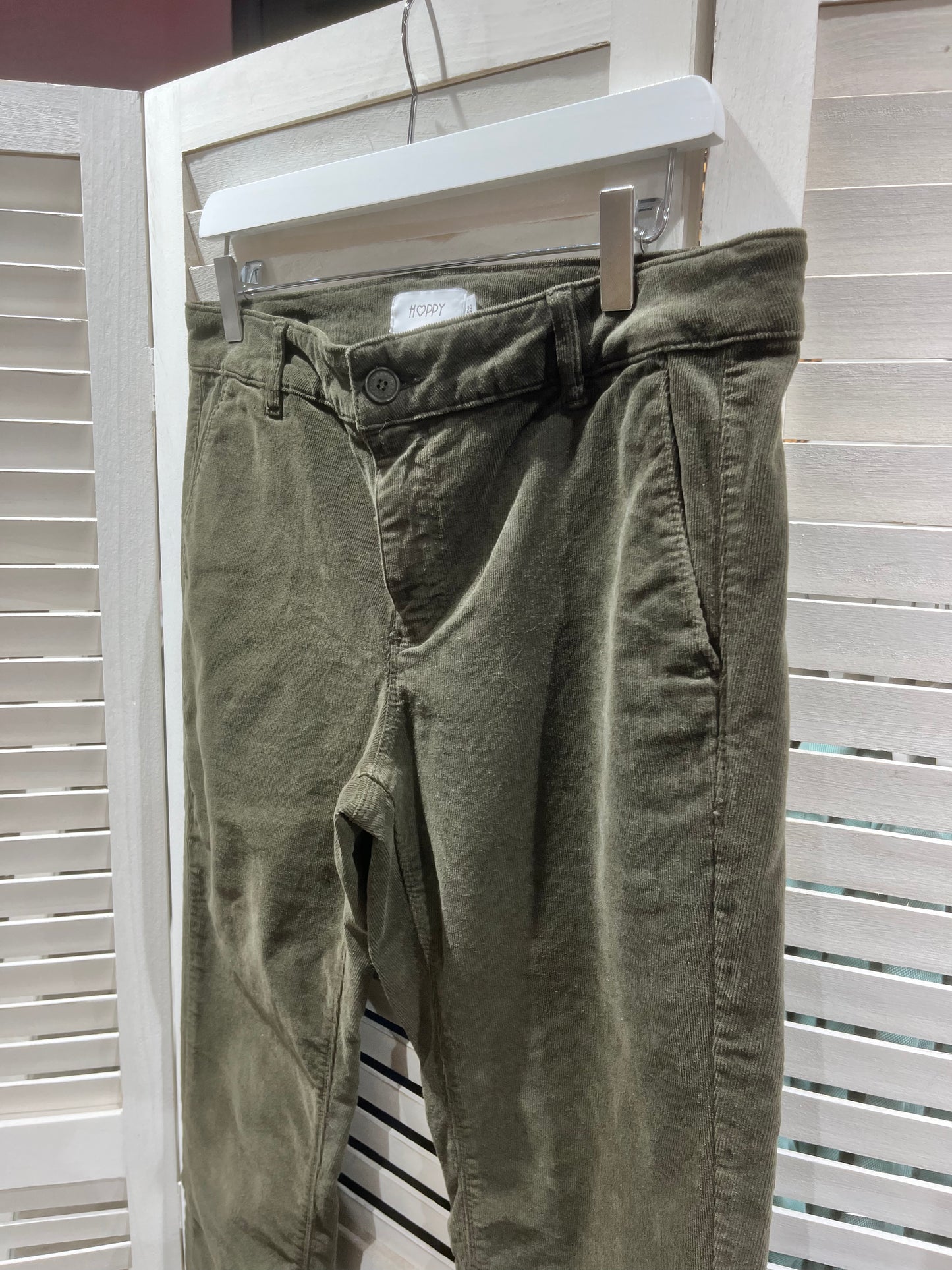 Pantalon joy velvet treillis kaki