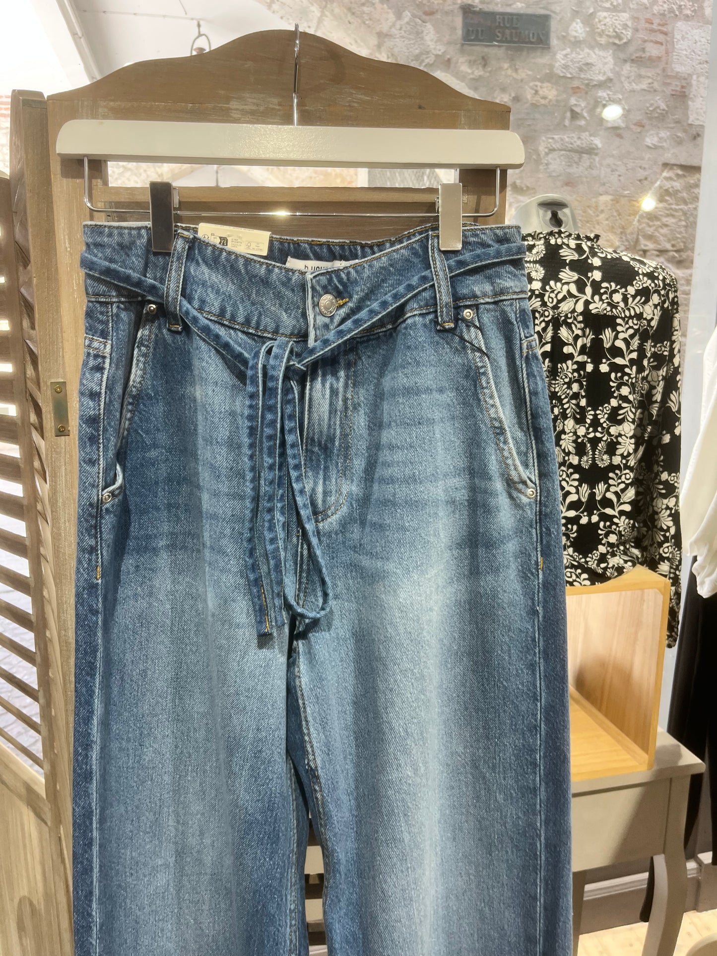 Bykimu belt jeans