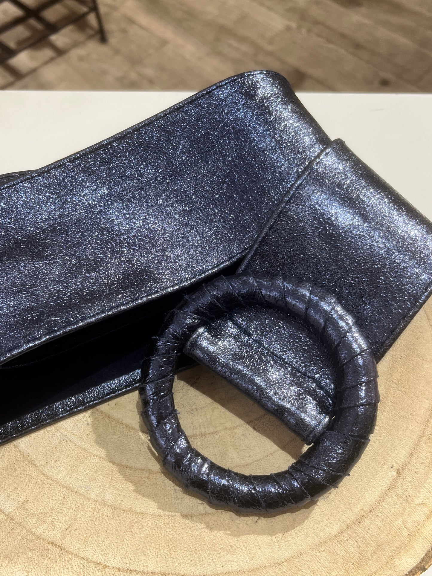 Ceinture Andréa irisé bleu