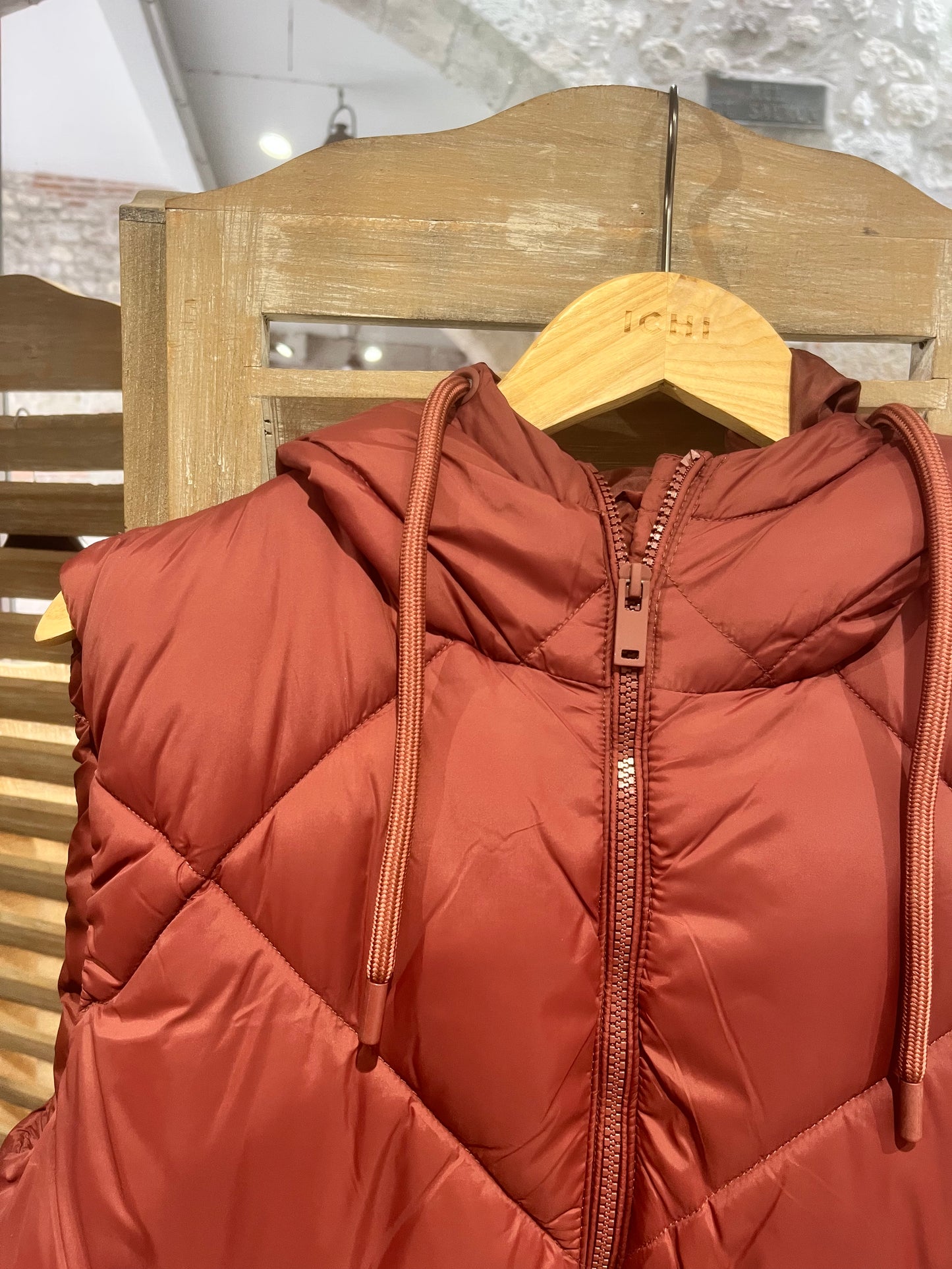 Doudoune sans manche bybomina Rose