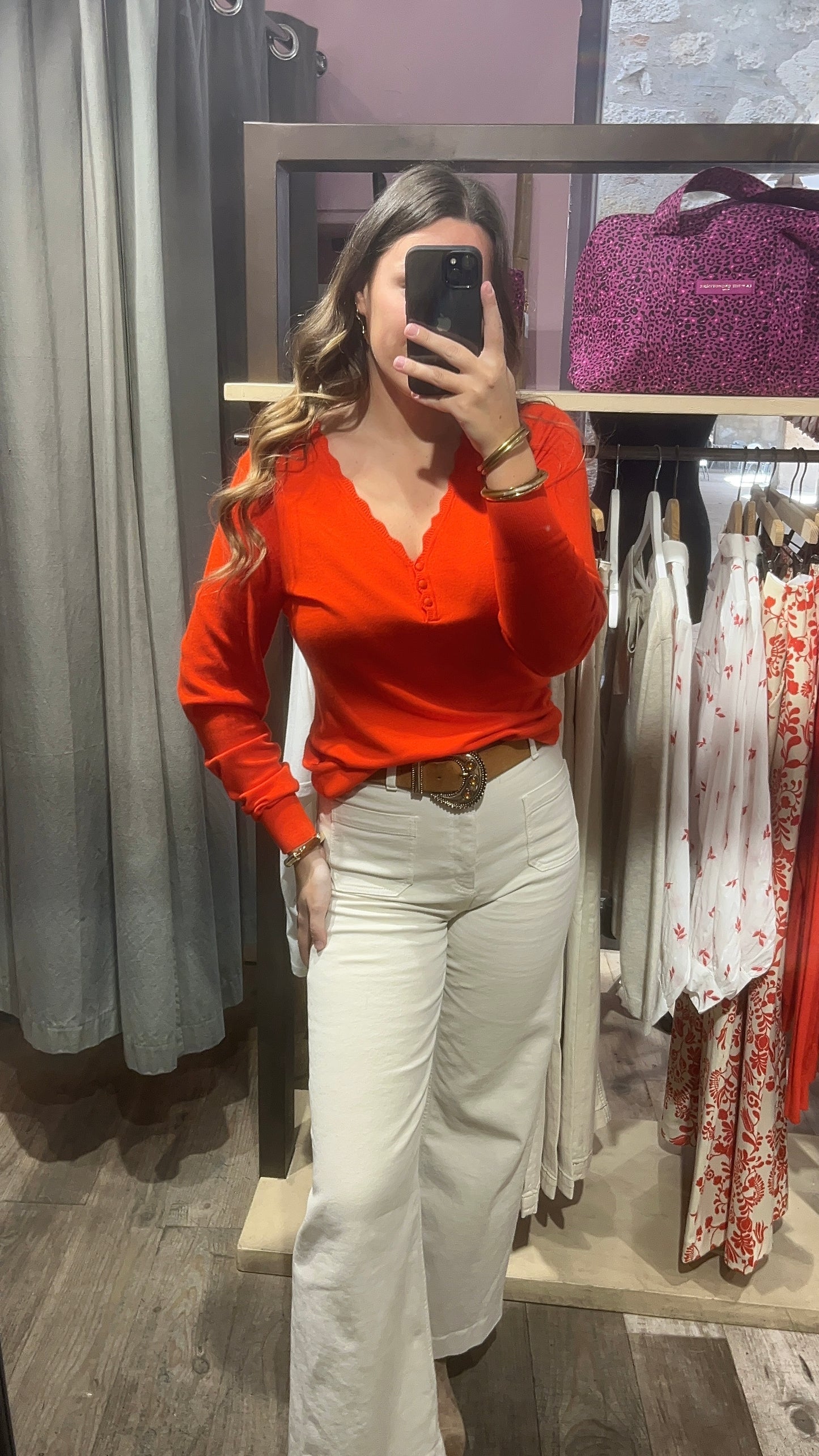Pull V Ihdiane Orange