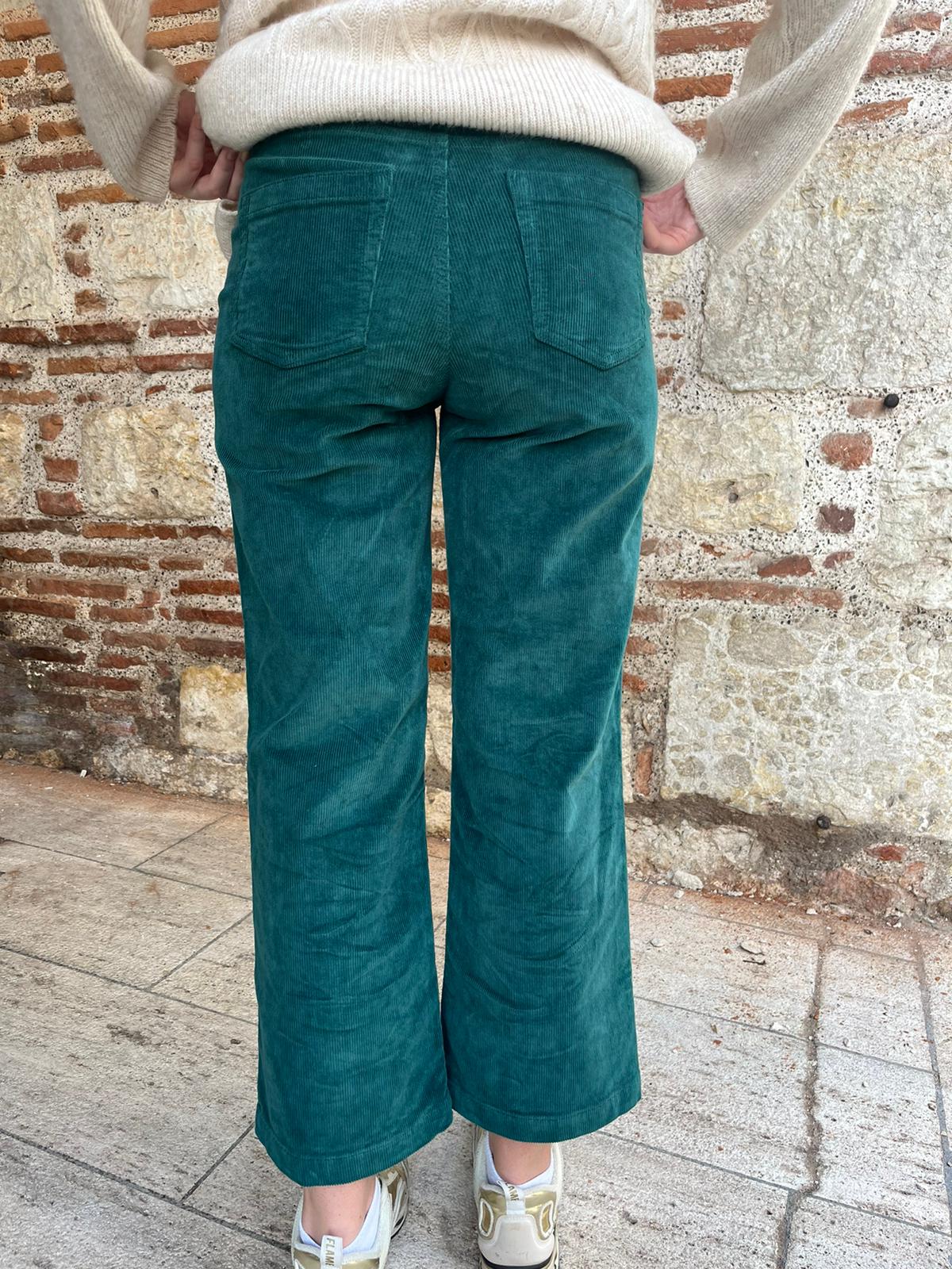 Pantalon Owen Velours Jade - Happy