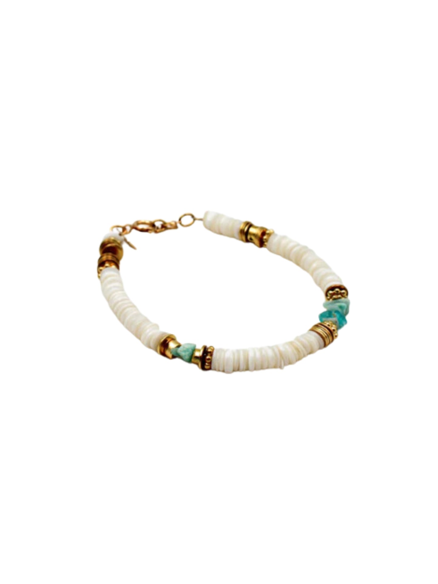 Bracelet Heishi Doré / Nacre - L'Atelier Des Dames