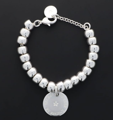 Bracelet 20 Perles - Secret De Cuir, By Régine