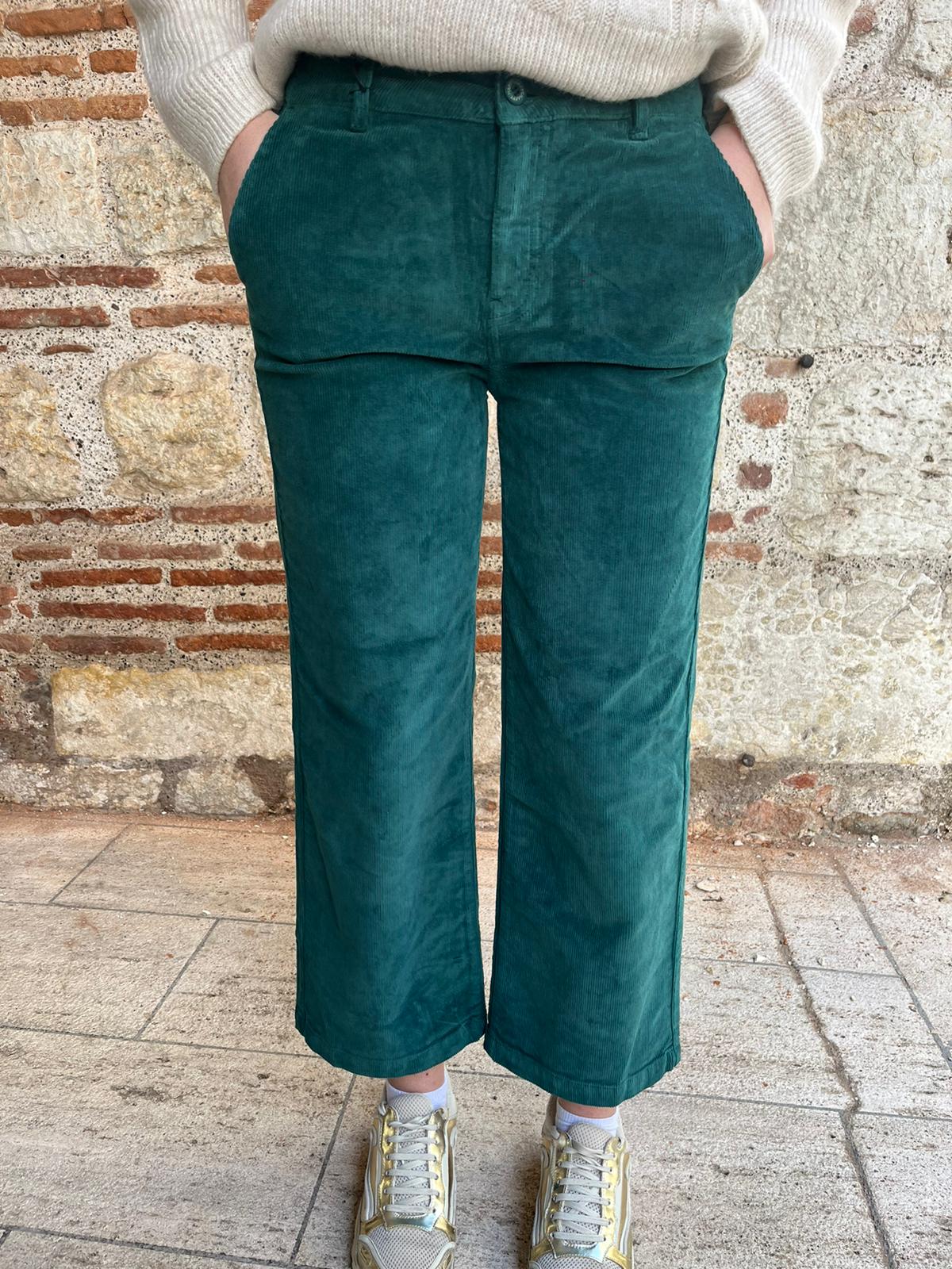 Pantalon Owen Velours Jade - Happy