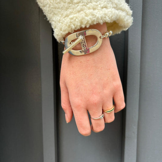 Bracelet Ovale Bombe - Secret De Cuir, By Régine