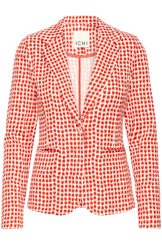 Blazer Ihkate Print Fiery Red