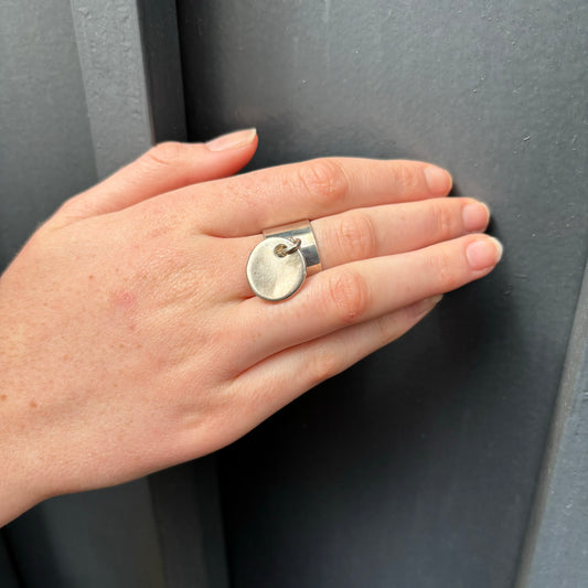 Bague Pastille Argent - Secret De Cuir, By Régine