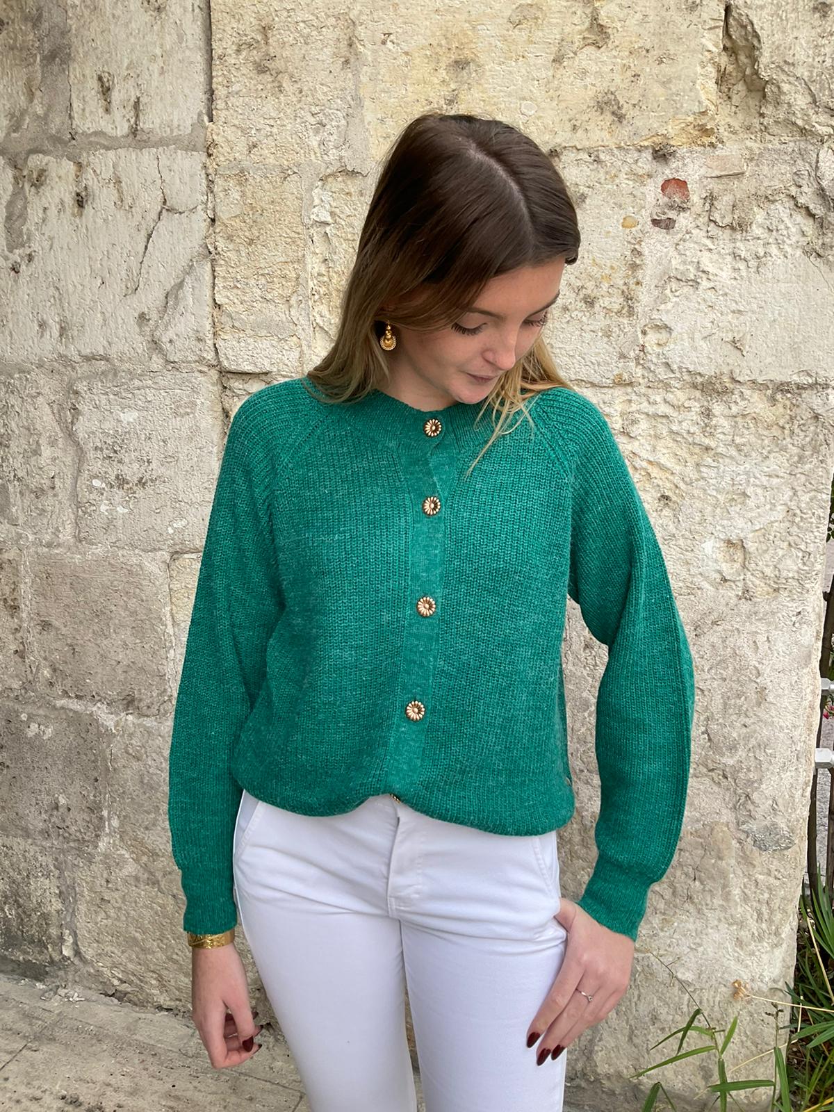 Cardigan 9 Ihnovo Vert - ICHI