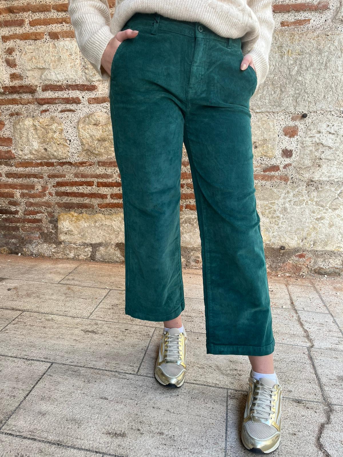 Pantalon Owen Velours Jade - Happy