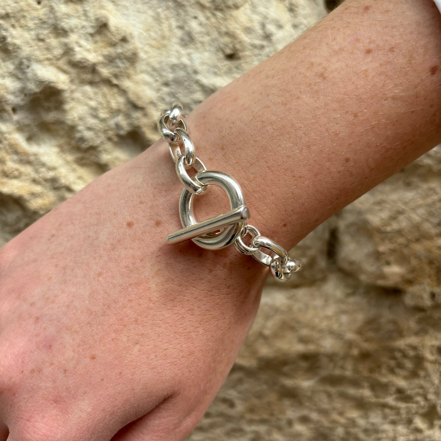 Bracelet Maille Ovale Argent - Secret De Cuir, By Régine