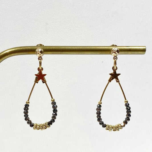 Boucles d'Oreilles Luna Marron - By Garance