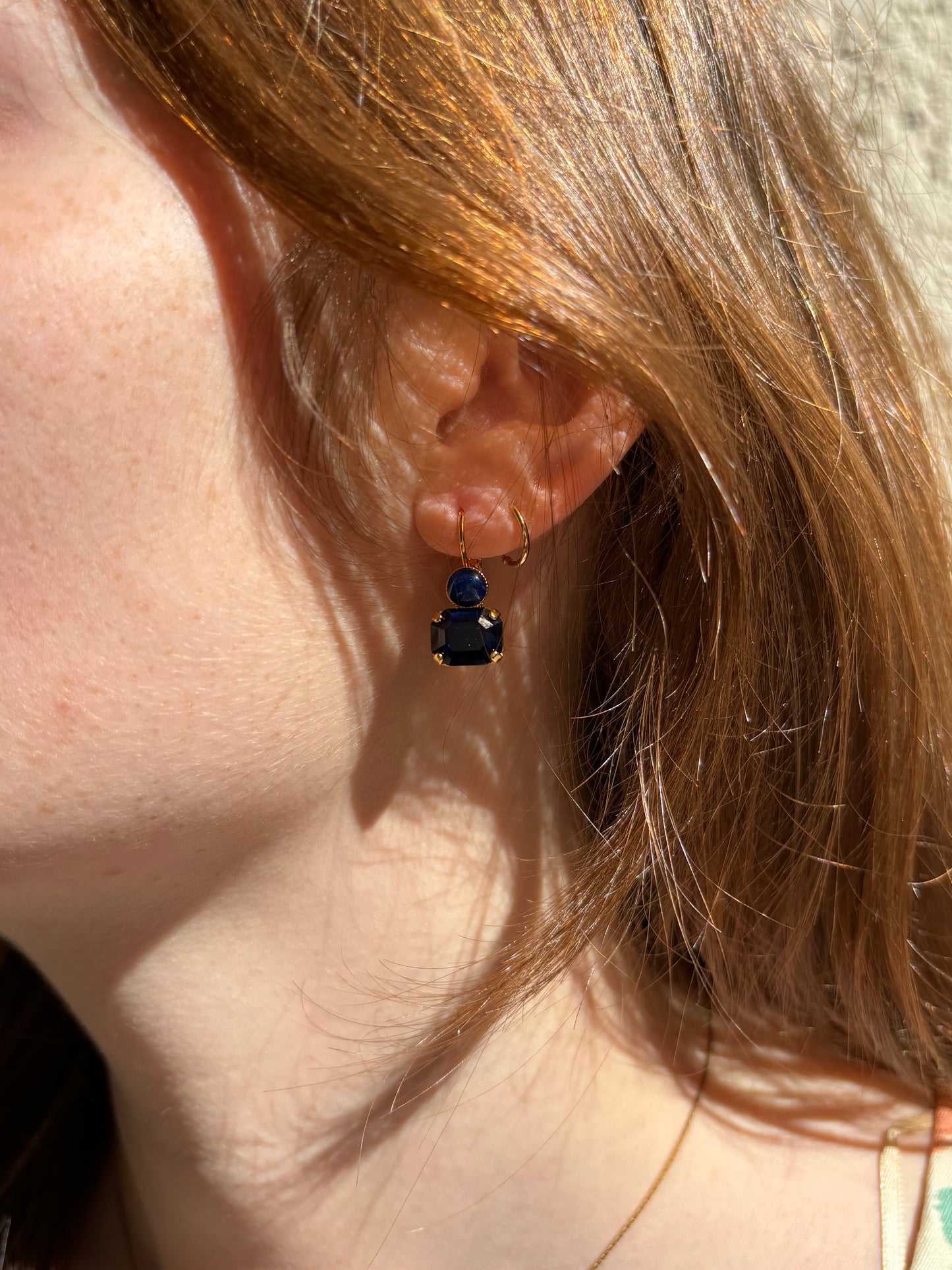 Boucles d'Oreilles Bleu Foncé - Statu Quo