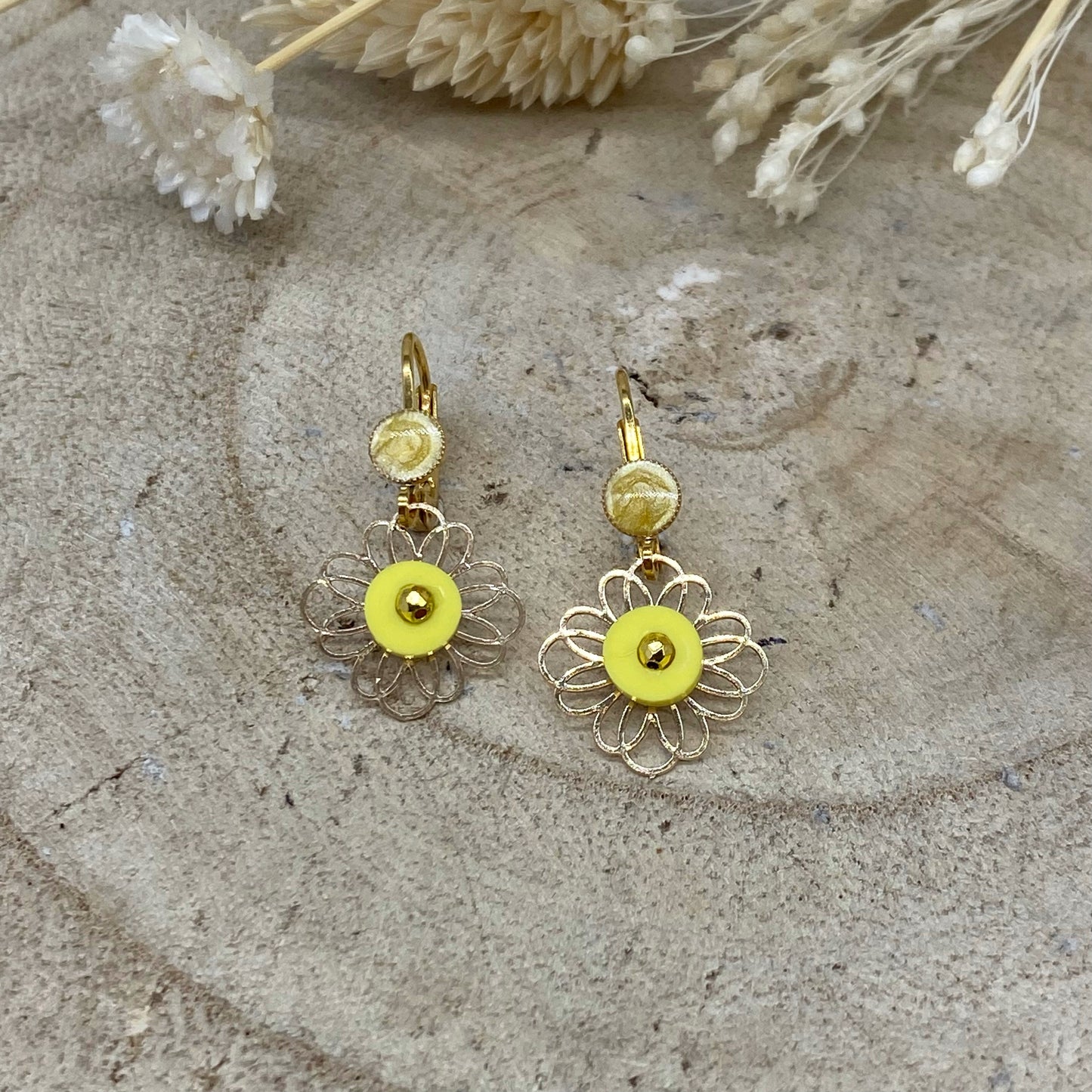 Boucles d'Oreilles Jaune - Statu Quo