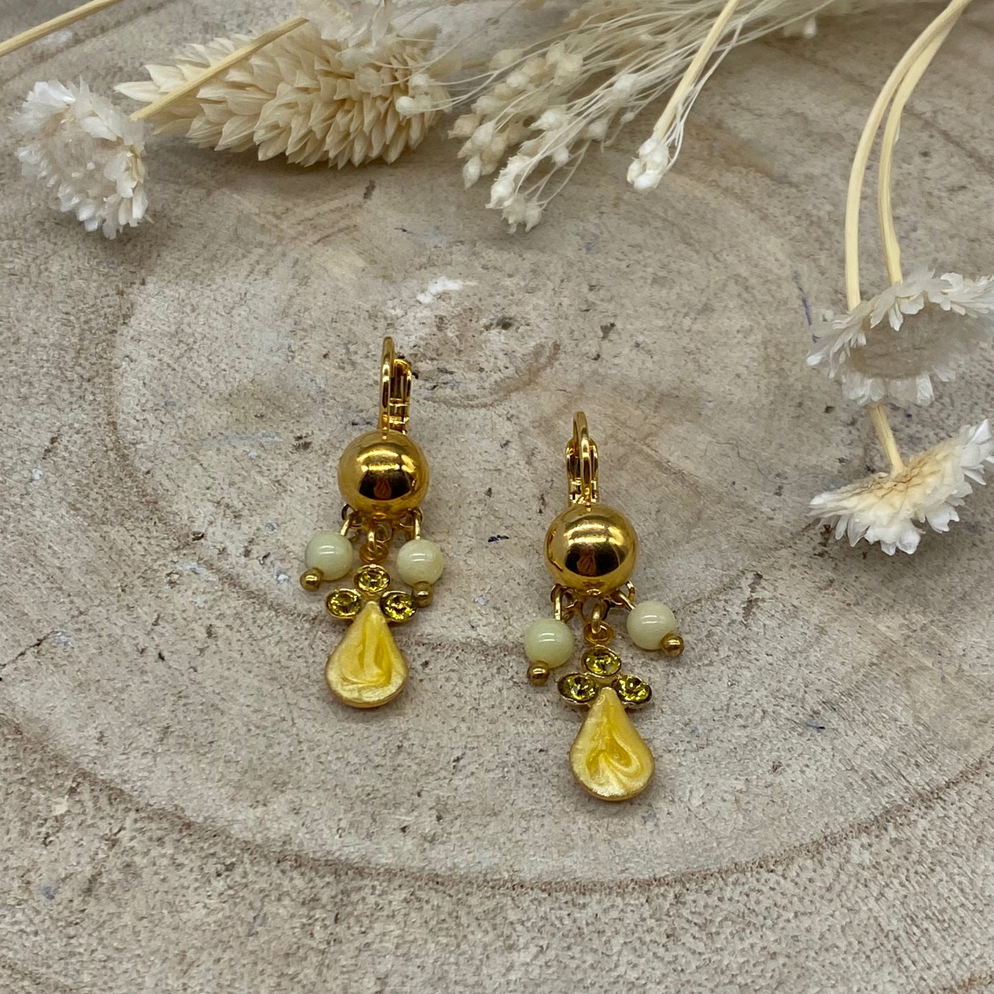 Boucles d'Oreilles Jaune - Statu Quo