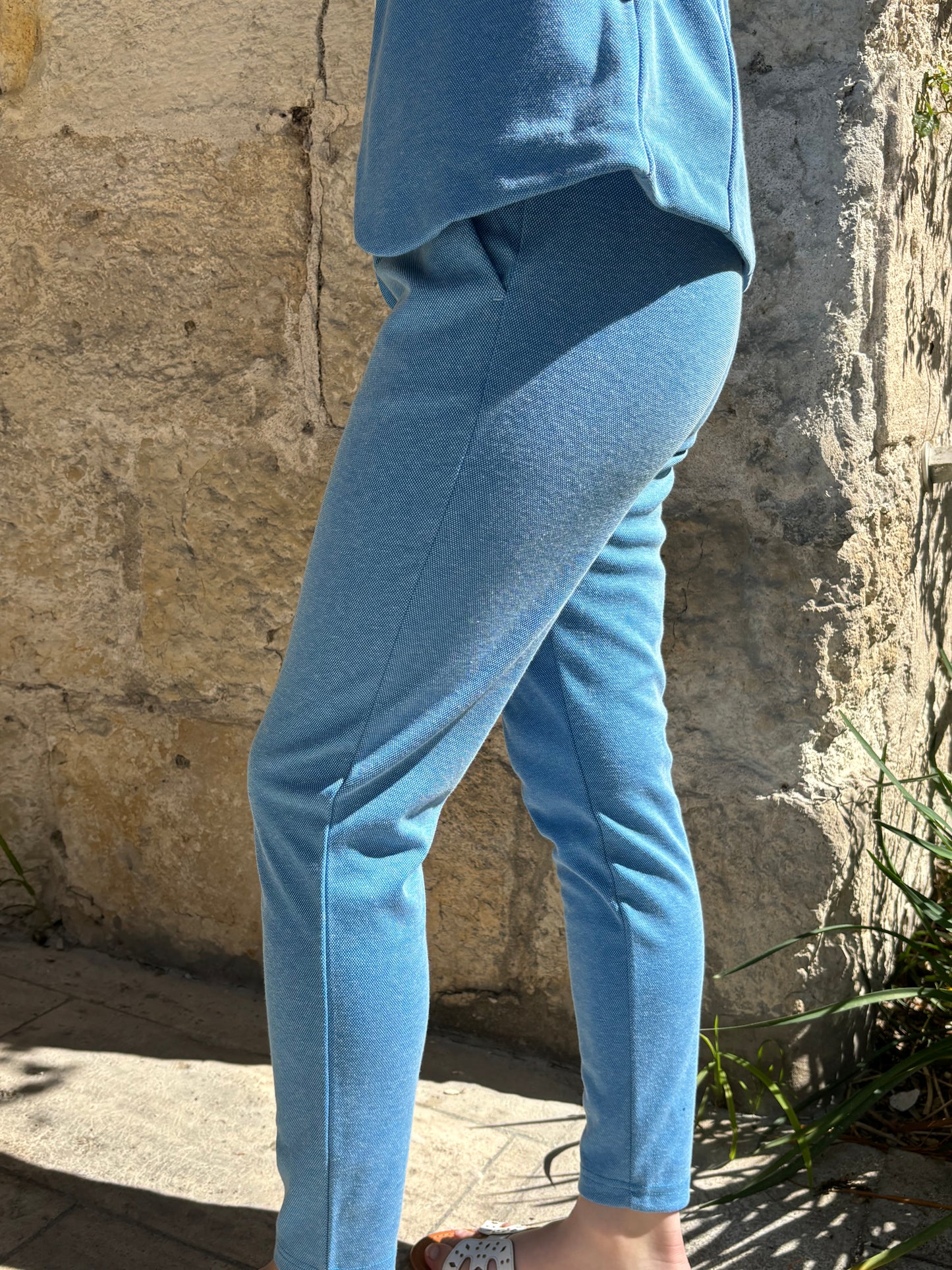 Pantalon Ihkate Pique Indigo Bunting Bleu - Ichi