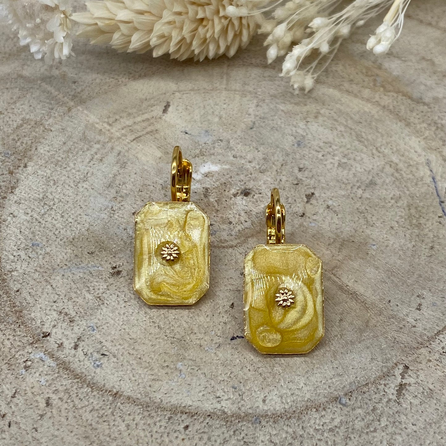 Boucles d'Oreilles Jaune - Statu Quo