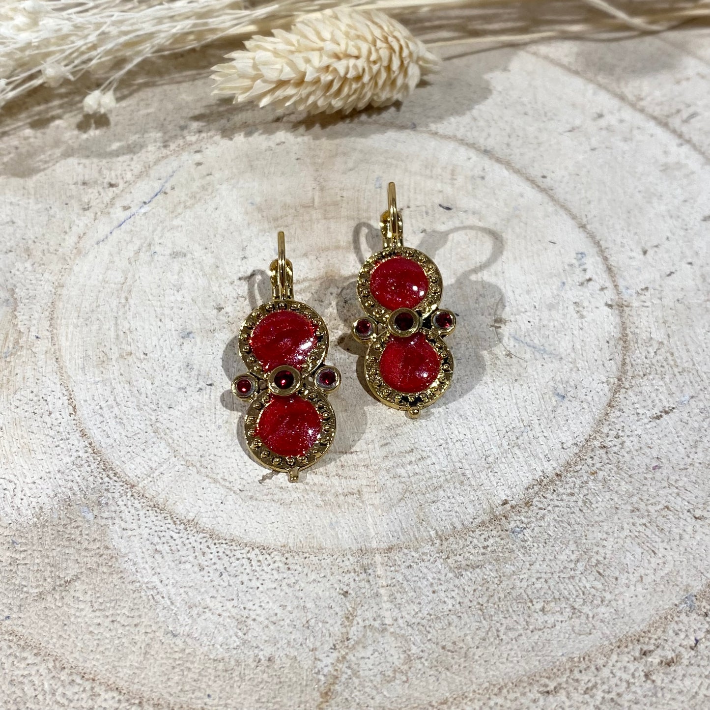 Boucles d'Oreilles Rouge - Statu Quo