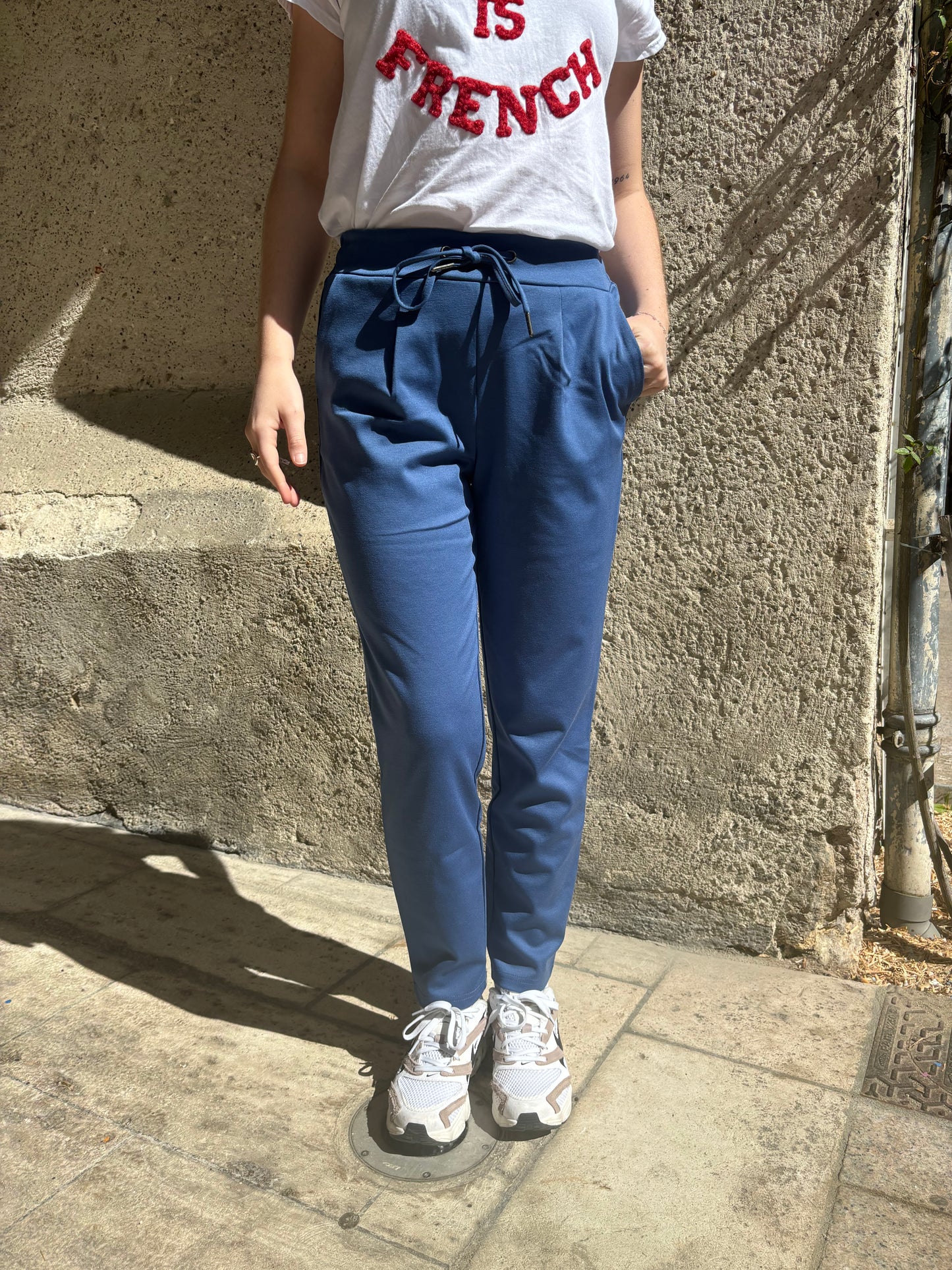 Pantalon Rizetta Crop True Navy Bleu - Byoung