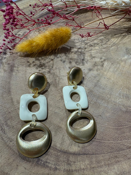 Boucle d'oreilles corne ivoire - Soyang