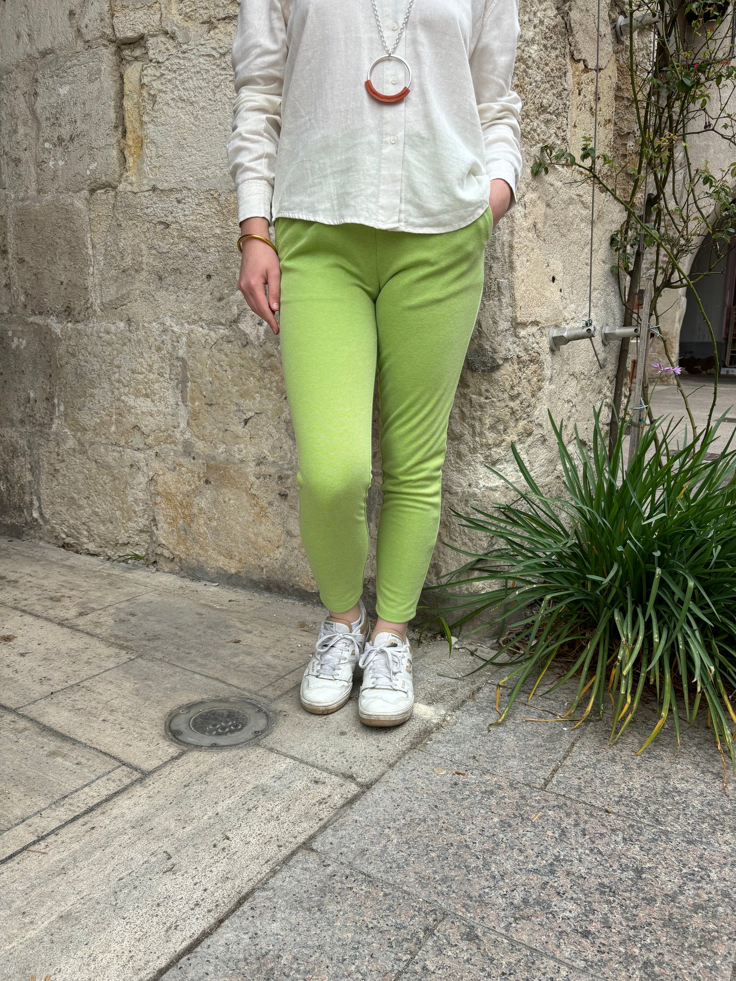 Pantalon Ihkate Pique Parrot Green - Ichi