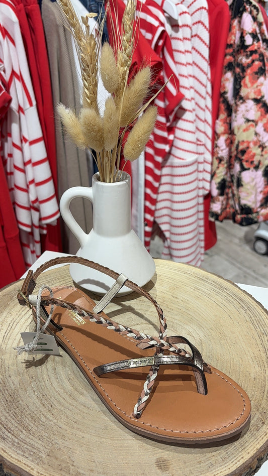 Chaussures monatres beige/bronze - Les Tropéziennes par M Belarbi