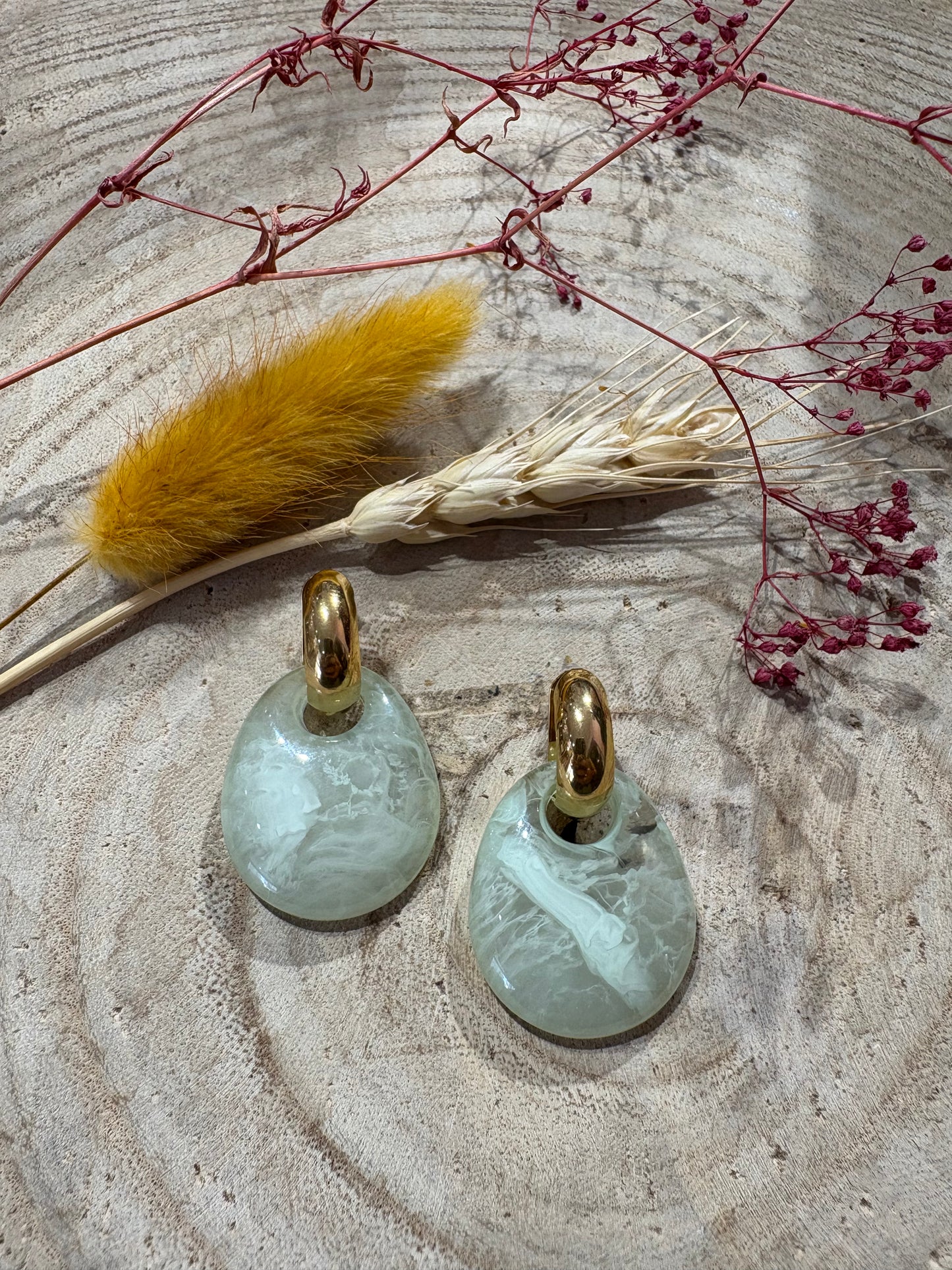 Boucles Alysha Vert pâle