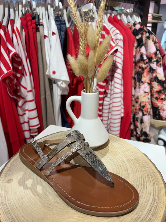 Chaussure Baraka serpent/or - Les Tropéziennes par M Belarbi