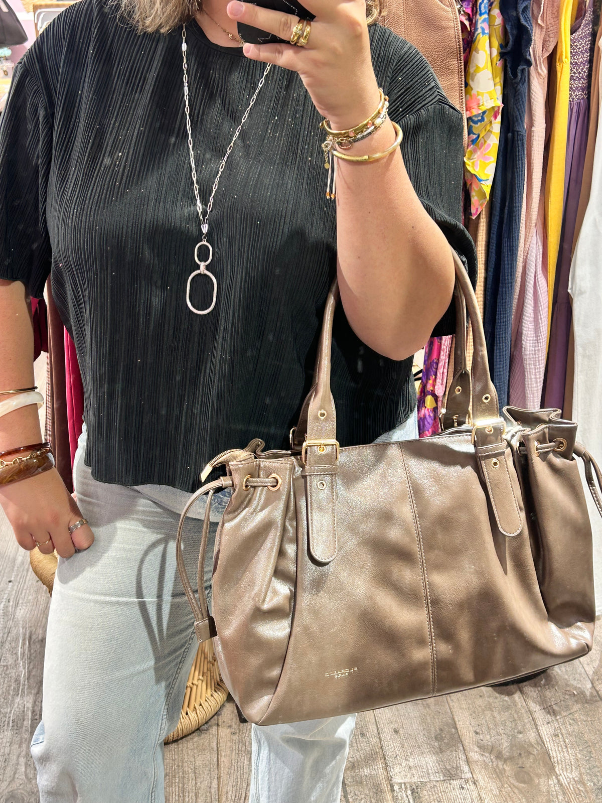 SAC À MAIN TAUPE