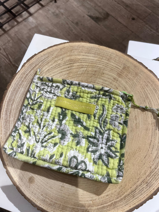 Pochette India GM Verte - La P'tite Cachottière