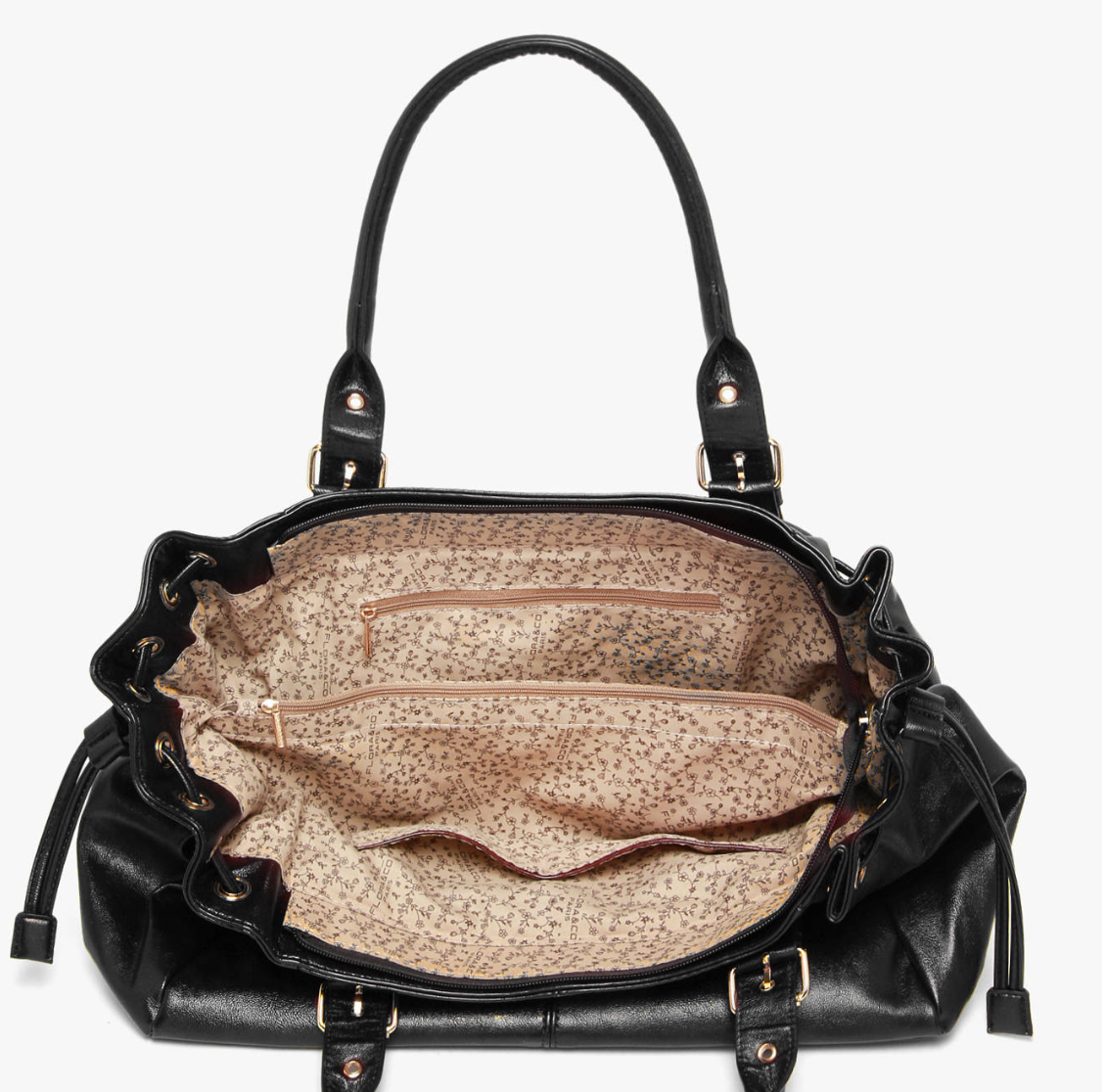 SAC À MAIN NOIR BRILLANT