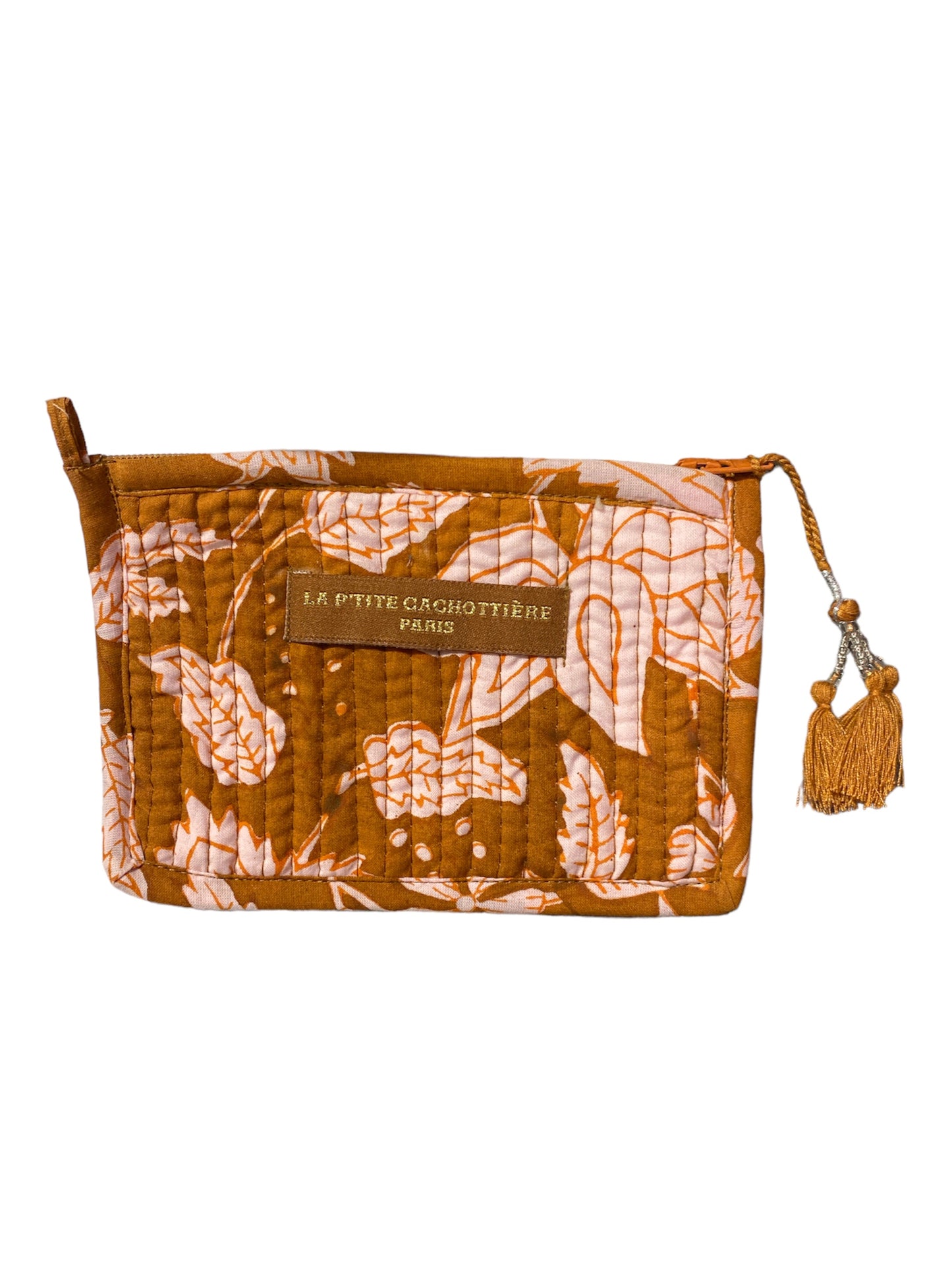 Pochette India PM Marron et Beige - La P'tite Cachottière