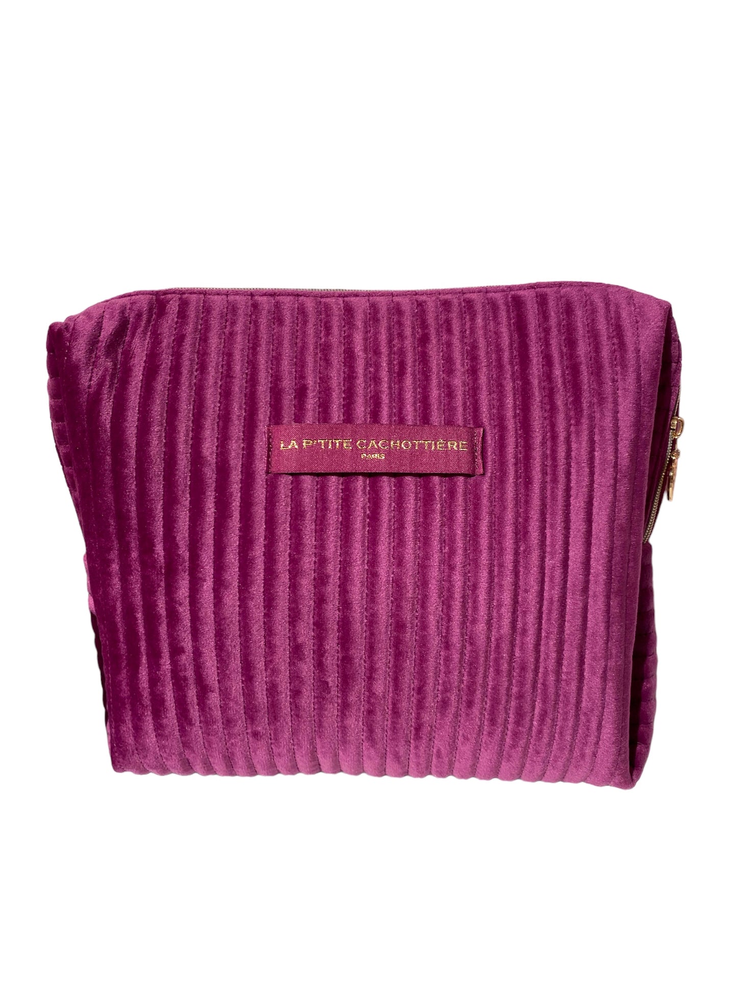 Trousse Velour GM Rose - La P'tite Cachottière