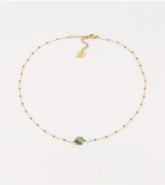 Collier Zag Pablo - Turquoise Africaine