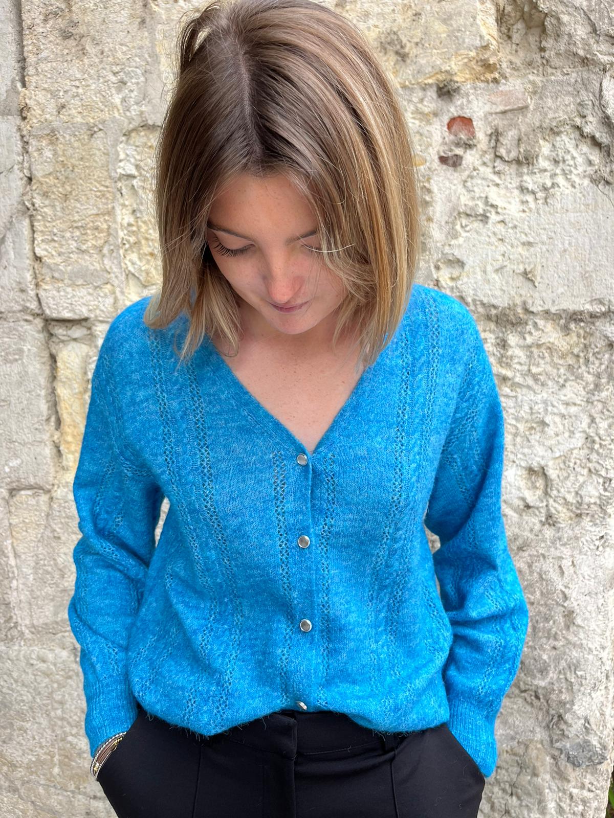 Cardigan 5 Ihjordan Bleu - Ichi