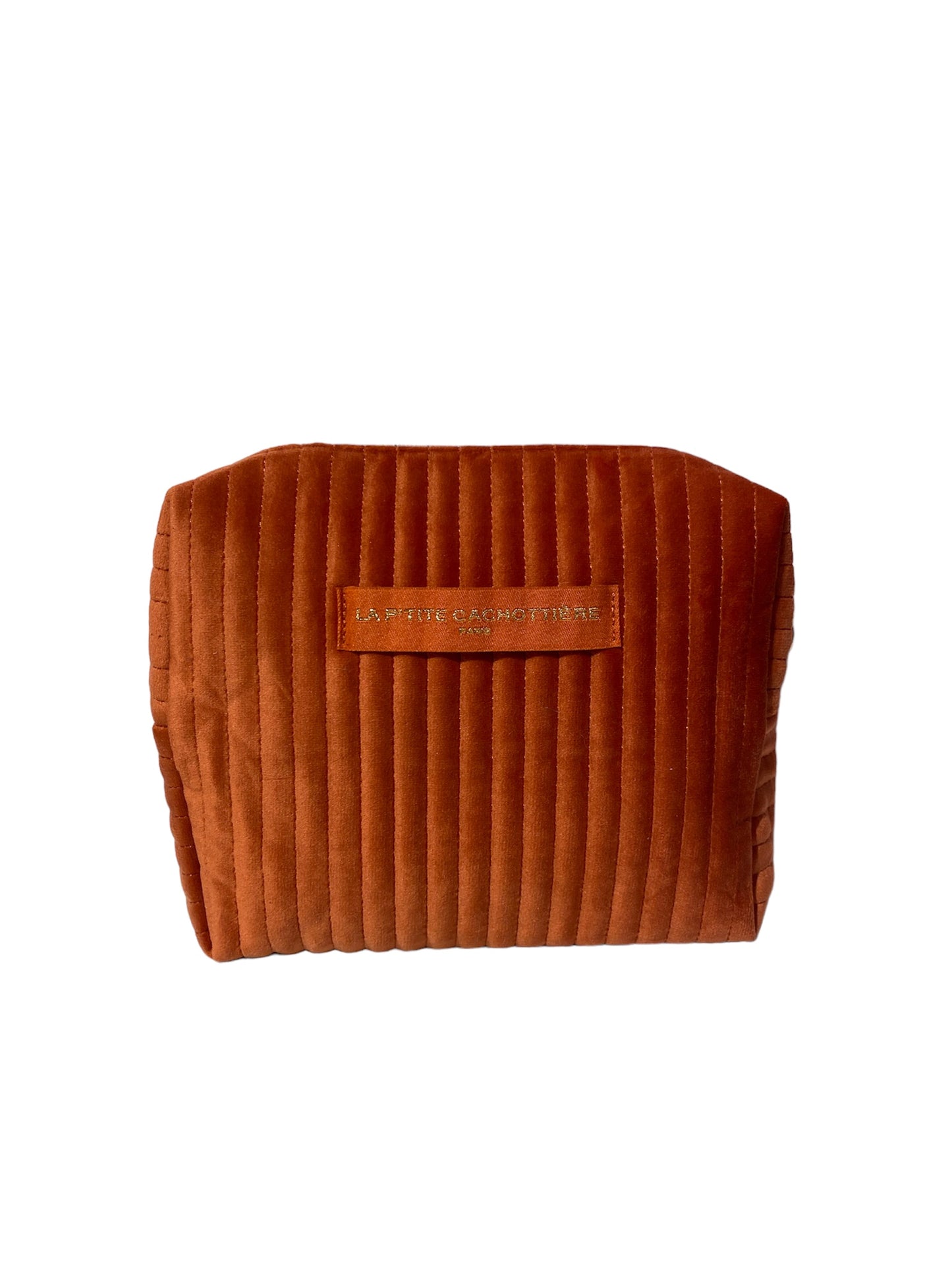 Trousse Velour PM Orange - La P'tite Cachottière